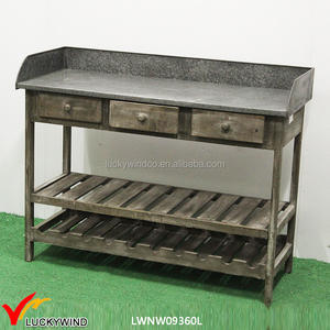 Antique White Wood Console Table mit 2 Drawers - Product Image 5