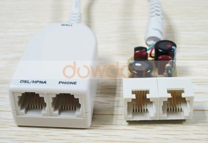 Cable de teléfono de 2 pines, divisor RJ11, <span class=keywords><strong>conector</strong></span> de teléfono DSL - Product Image 6