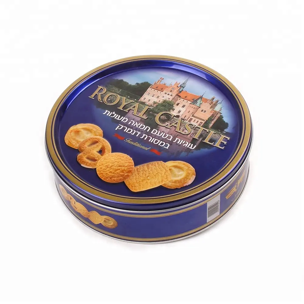 Halal danish butter cookies with blue can China OEM