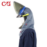 Écran facial électrique Arc 40 cal, capuche de sécurité incendie Nomex