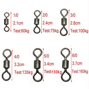 Vente en gros, Rotation <span class=keywords><strong>rapide</strong></span>, baril roulant, crochet de pêche, connecteur de ligne 10 #-6/0 50 pièces/ensemble, accessoires de pêche à la <span class=keywords><strong>carpe</strong></span> - Product Image 3