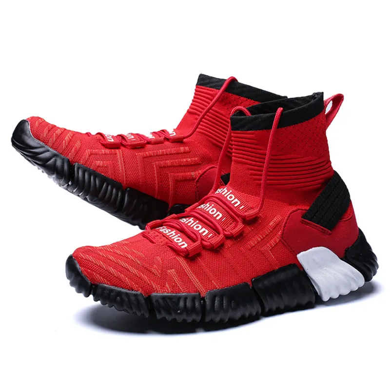 New Promotion Leisure Knitted Upper Sport Shoes For Man