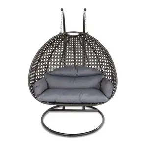 Sắt Ngoài Trời Đồ Nội Thất Ngoài Trời Vườn Wicker Giường Đu