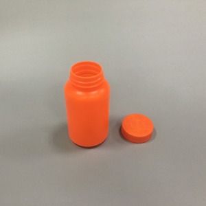 250ml Rotonda Arancione Di Plastica HDPE Bottiglie di Pillola Integratore - Product Image 6