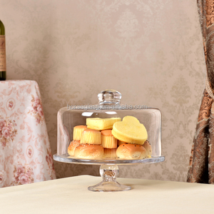Factory Price Cone-shape Clear <strong>Glass</strong> Bell Jar with Wooden Base Hand Blown Sustainable Food Storage <strong>Cake</strong> <strong>Dome</strong> - Product Image 4