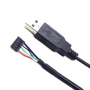 Conector USB a DuPont 2,0-5 P, cable de pin de placa base, cable de expansión artesanal, cable de escudo de cuatro núcleos