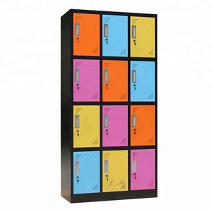 Taquilla de acero de 12 puertas de alta calidad con revestimiento en polvo para gabinetes de sala de estar de personal de oficina a la venta - Product Image 2
