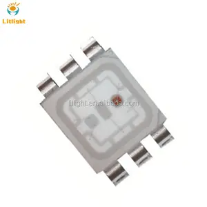 Daya Tinggi Lampu Eimitting Diode Penuh Warna PLCC-6 Merah Hijau Biru 3in1 6 Pin 1.5W SMD 5074 RGB LED chip Spesifikasi