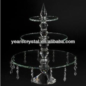 Offer china yiwu years 16 "tall 3 tiers dessert CRYSTAL Cake tray stands (r- 2249) - Product Image 1