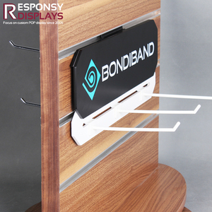 Sàn gỗ đứng Rack hiển thị với nhiều lớp móc thiết kế cho treo phụ kiện trang sức triển lãm cửa hàng bán lẻ giới thiệu - Product Image 2