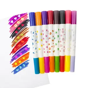 Parlak kalın yıkanabilir renkler ImpressArt Highlighters mürekkepleri damga kalem yaratıcı işaretleyici kalem Metal damgalama