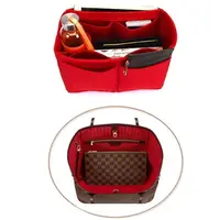 Фетровая сумка-Органайзер красного цвета с несколькими карманами