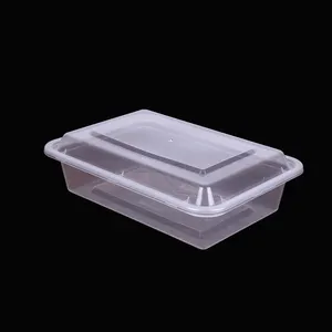 Strong Quality 500ml/650ml/1000ml Standard Size Disposable Food Storage PP Plastic Container