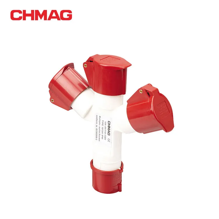 CHMAG IP44 electrical outlet female industrial socket 16A 32A 380-415V 3P+E