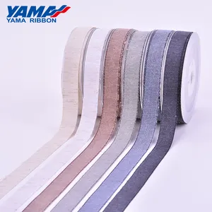 Yama ขายส่งริบบิ้นผ้าฝ้ายสีบริสุทธิ์9/16/25/38มม. สำหรับตกแต่ง DIY