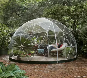透明测地线圆顶帐篷花园冰屋