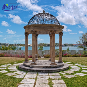Outdoor decorazione del giardino <span class=keywords><strong>di</strong></span> pietra <span class=keywords><strong>statue</strong></span> <span class=keywords><strong>di</strong></span> gazebo con la donna <span class=keywords><strong>di</strong></span> grandi dimensioni naturale <span class=keywords><strong>di</strong></span> pietra <span class=keywords><strong>di</strong></span> <span class=keywords><strong>marmo</strong></span> bianco gazebo per la vendita - Product Image 5