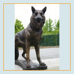 Escultura de Perro <span class=keywords><strong>Pastor</strong></span> Alemán de Bronce de Tamaño Real para Decoración de Jardín, <span class=keywords><strong>en</strong></span> <span class=keywords><strong>Venta</strong></span> - Product Image 2