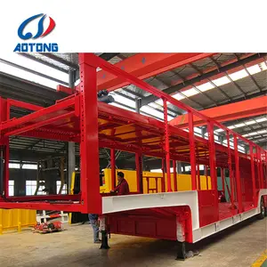 Hydraulic Double Deck Steel Chassis Auto 2 axle 3 axle 6 units cars Vehicle Transporter Carrier For Sale