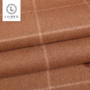 2019 mais novo alta qualidade verificado padrão dupla face caxemira tecido de lã para sobretudo casacos