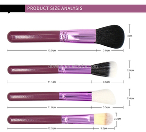 Alta calidad 12 unids maquillaje natural del pelo de la cabra de maquillaje cepillo con fasion embalaje - Product Image 1