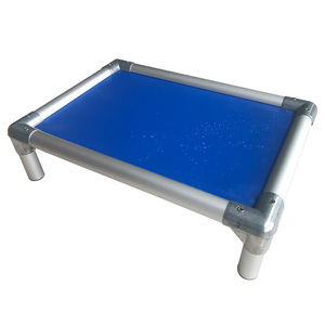Groothandel Pvc Outdoor Metalen Camping Huisdier Bed Effen Patroon Opvouwbare Verhoogde Hondenbed - Product Image 3