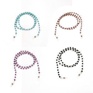 5 porte-<span class=keywords><strong>lunettes</strong></span> de soleil antidérapant, coloré et fait à la main, <span class=keywords><strong>cordon</strong></span> <span class=keywords><strong>transparent</strong></span>, perles, chaîne en perles - Product Image 4