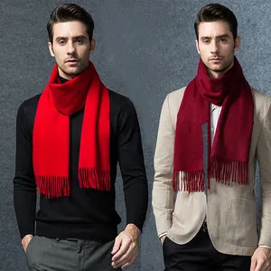 The latest modern long shawl echarpe jacquard check pattern pashmina scarfs for men winter shawl