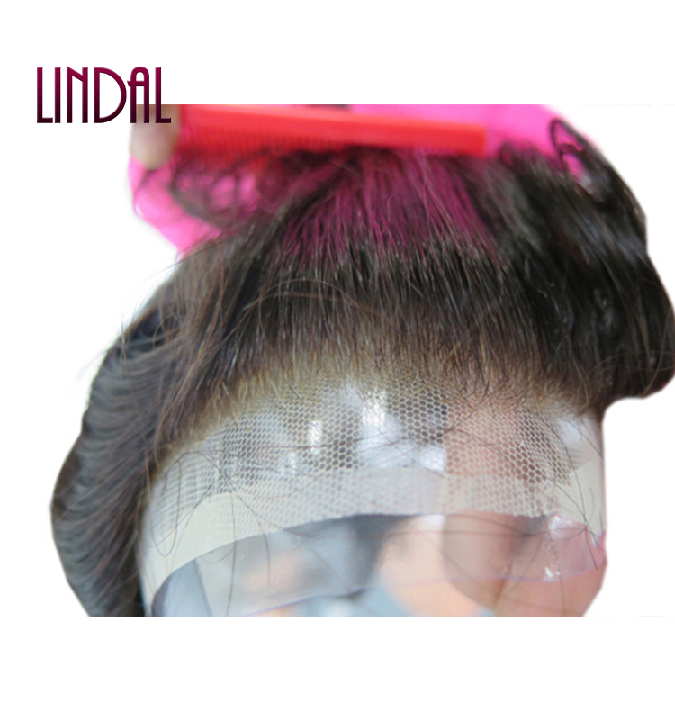 Парик LINDAL для мужчин, швейцарские шнурки
