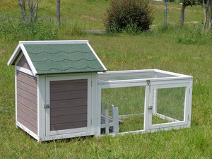 Cage de clapier à lapin en bois d'asphalte imperméable à motif solide - Product Image 3