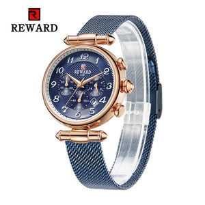 Ricompensa Orologi <span class=keywords><strong>da</strong></span> Donna di Moda In Oro Rosa Signore della Vigilanza del Quarzo In Acciaio del Braccialetto Della Maglia di Qualità Casual Femminile Impermeabile Della Vigilanza del Vestito - Product Image 6