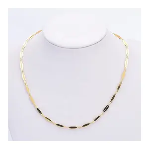 Custom Men Women Arabia 14K Gold Plated Choker Necklace Costume Jewelry Long Chain