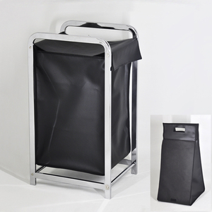 China Folding <b>Wooden</b> Laundry Basket With <b>Canvas</b> - Product Image 3