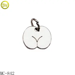 Custom made silver plating jewelry charms blank logo fashion designs pendant tags for women bracelet