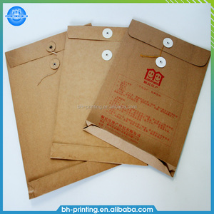 Personalizzato carta kraft feltro busta di file cartella documenti del sacchetto del supporto con la stringa di chiusura di immagazzinaggio di carta - Product Image 4