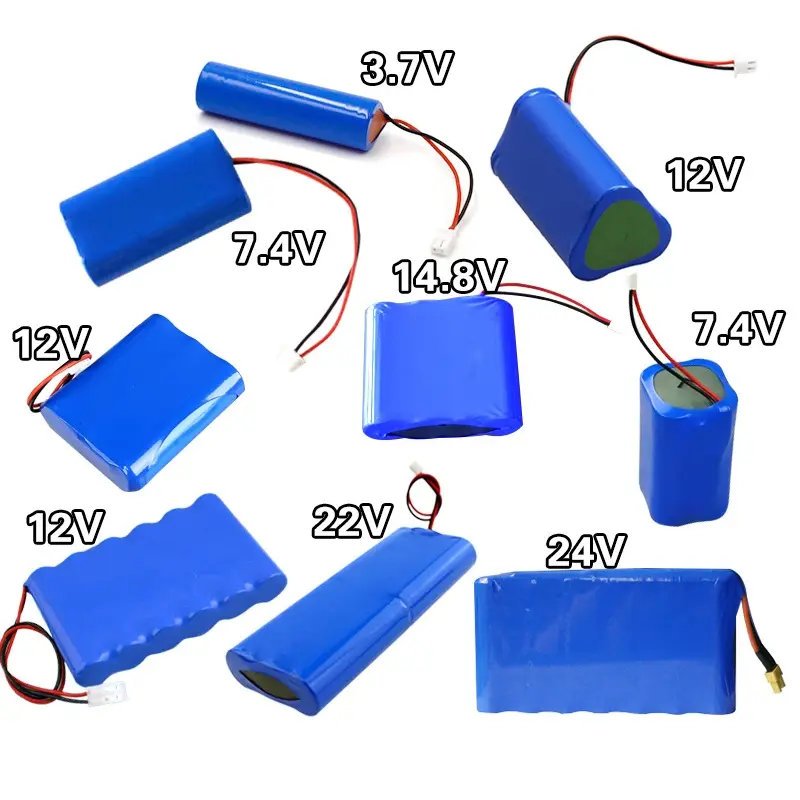 customized 3.7V 7.4V 11.1V 14.8V li-ion battery pack ICR18650 Batteries 2600mah for lighting