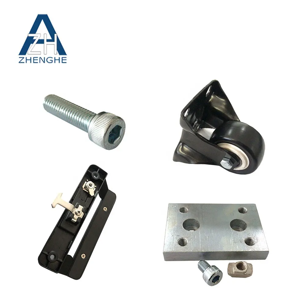 Aluminium accessoires/connectors voor standaard T/V slot profiel