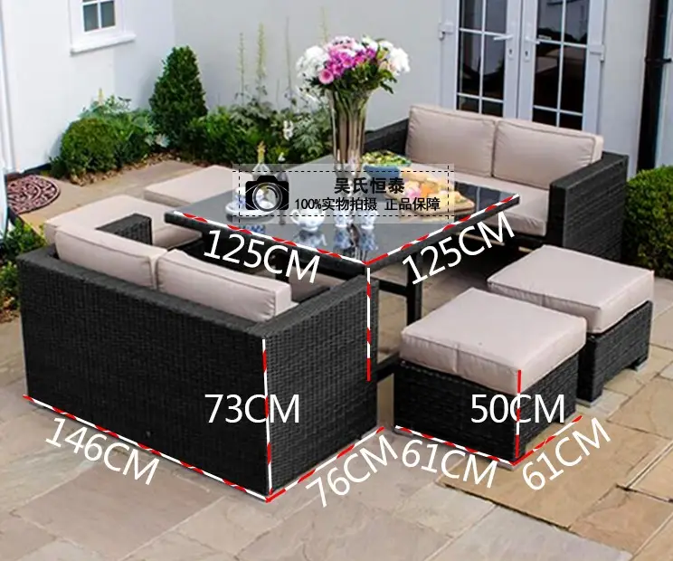 Hot sale outdoor furniture garden patio curved single seater rattan sofa chair