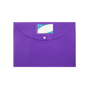 Phong cách A4 nhựa tài liệu Wallet Macaron Màu sắc PP chất liệu với Snap Nút đóng cửa cho học sinh trung học - Product Image 5