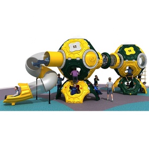 Professional Cheap Games Kids Outdoor <strong>Playground</strong> With Plastic <strong>Closed</strong> Slide Climbing Ball - Product Image 1