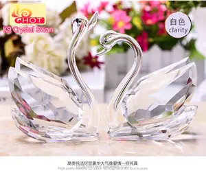 Custom Clear Couple Crystal Swan Wedding Favors