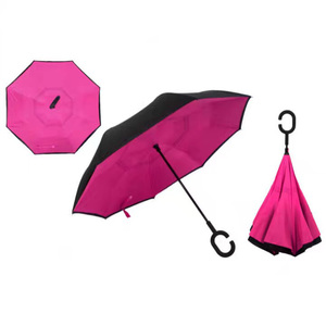 RST 2018 nouveau design de haute qualité double couche <span class=keywords><strong>solide</strong></span> couleur c poignée <span class=keywords><strong>inversé</strong></span> <span class=keywords><strong>parapluie</strong></span> automatique <span class=keywords><strong>parapluie</strong></span> <span class=keywords><strong>inversé</strong></span> - Product Image 5