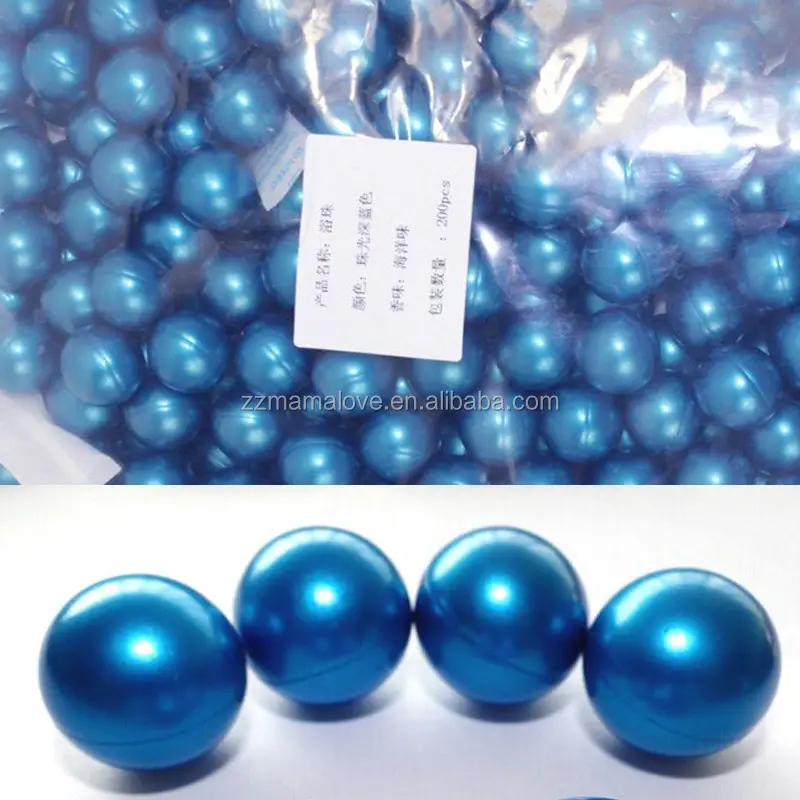 Wholesale 3.9g Blue Pearl Round-shaped Bath Oil Bath Beads 100pcs/lot Many Scents Selection