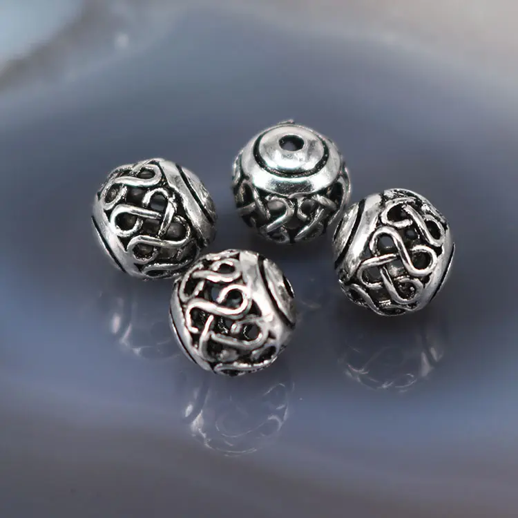 S1581 Sterling Silver Jewelry Spacer Hạt, Tribe Bạc Vòng Bóng Hạt