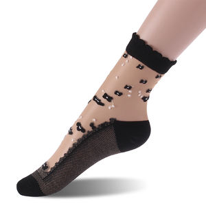 2023 chaud cristal dentelle Nylon femmes cheville <span class=keywords><strong>chaussettes</strong></span> pure nylon coton <span class=keywords><strong>chaussettes</strong></span> minces - Product Image 5