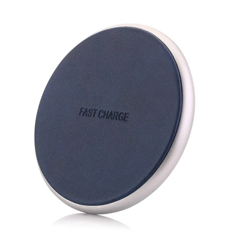 Qi Induction Station Universal Cordless Leather Cell Phone Fast Charging Pad Mat Wireless Charger For iPhone or Samsung