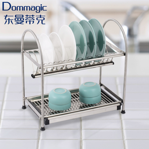 Dommagic ชั้นวางจานสแตนเลสติด<span class=keywords><strong>ผนัง</strong></span>2ชั้น201<span class=keywords><strong>ตู้</strong></span><span class=keywords><strong>เก็บ</strong></span>ของห้องครัวพร้อมที่คว่ำจาน - Product Image 4