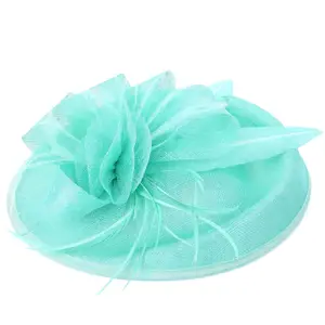 Yiwu Wholesale Fashion Ladies Hat Plain Fascinator Base Sinamay Hats