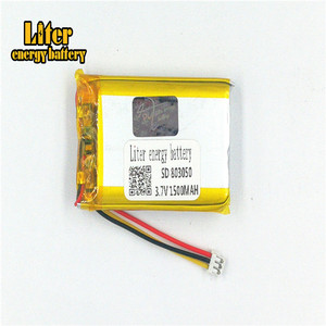 Connector 1,5-3 p 3,7 V 803050 1500 mAh high quality Lithium Polymer Li-ion battery Lipo battery - Product Image 2