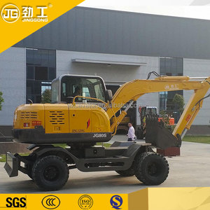 Excavadora de ruedas hidráulica, 6ton/7ton/8ton/9ton/10ton/12ton